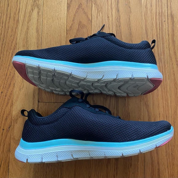 Skechers Shoes Women’s 10 US Black Air cooled Memory Foam Sneakers Flex-lite - Picture 7 of 9